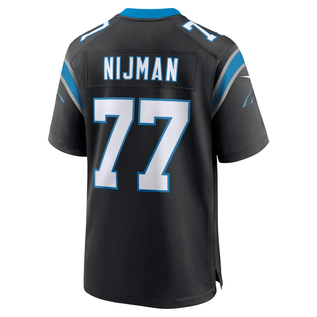 BIPIHUC C.Panthers #77 Yosh Nijman Black Game Jersey