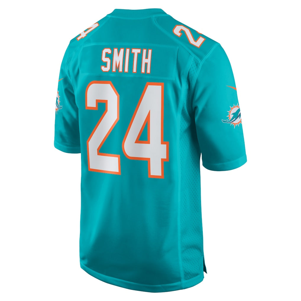 BIPIHUC M.Dolphins #24 Cam Smith Aqua Game Jersey