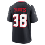BIPIHUC H.Texans #38 Zion Childress Navy Team Game Jersey