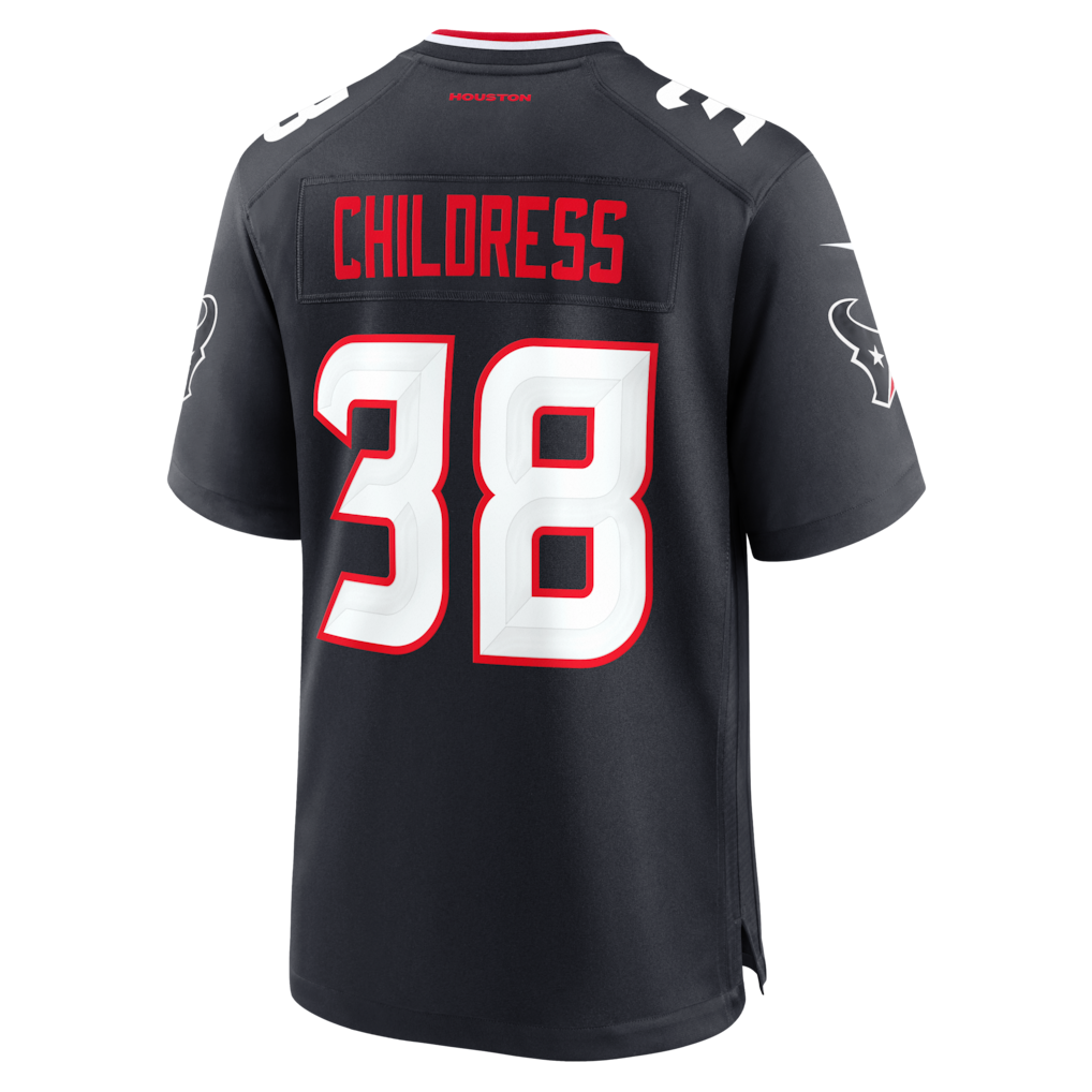 BIPIHUC H.Texans #38 Zion Childress Navy Team Game Jersey