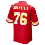BIPIHUC KC.Chiefs #76 Kingsley Suamataia Red Game Jersey