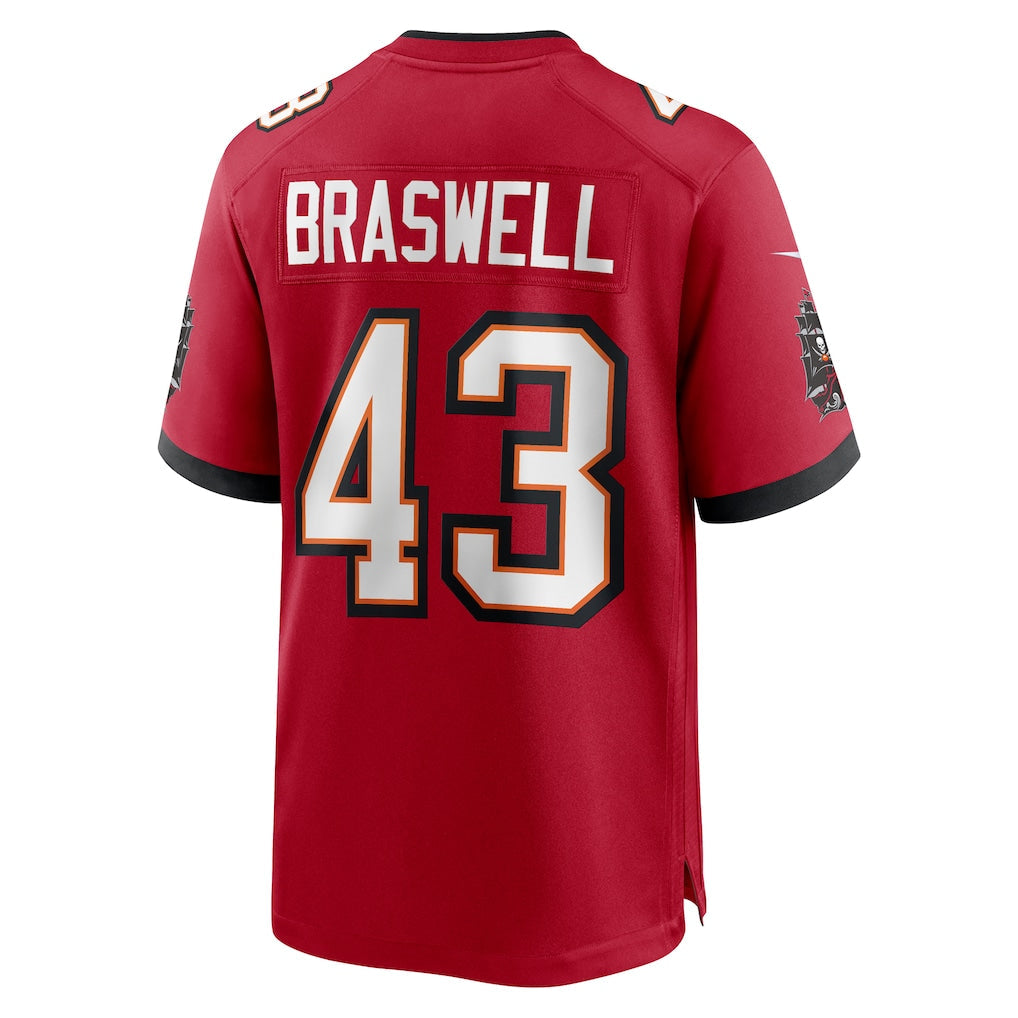 BIPIHUC TB.Buccaneers #43 Chris Braswell Red Game Jersey