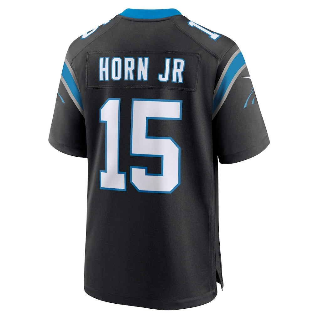 BIPIHUC C.Panthers #15 Jimmy Horn Jr Black Team Game Jersey