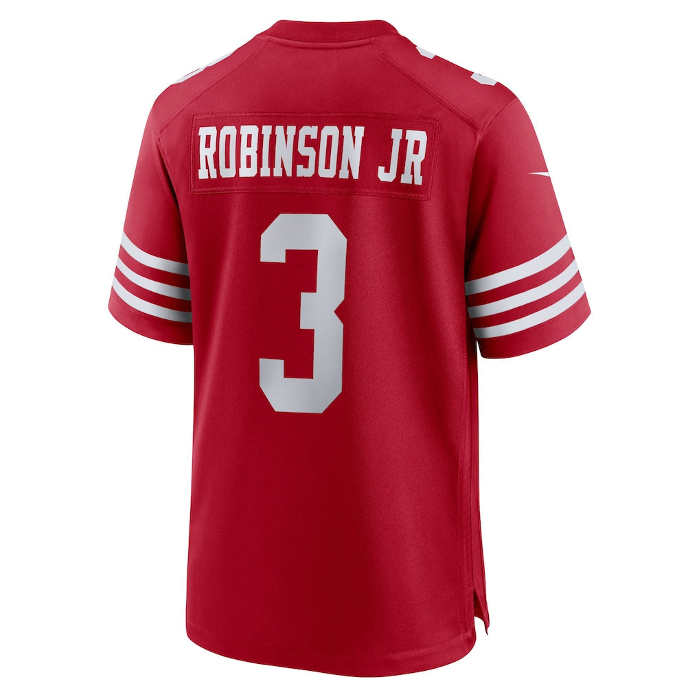 BIPIHUC SF.49ers #3 Brian Robinson Jr. Scarlet Team Game Jersey