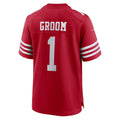 BIPIHUC SF.49ers #1 Groom Scarlet Game Jersey