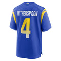 BIPIHUC LA.Rams #4 Ahkello Witherspoon Royal Team Game Jersey
