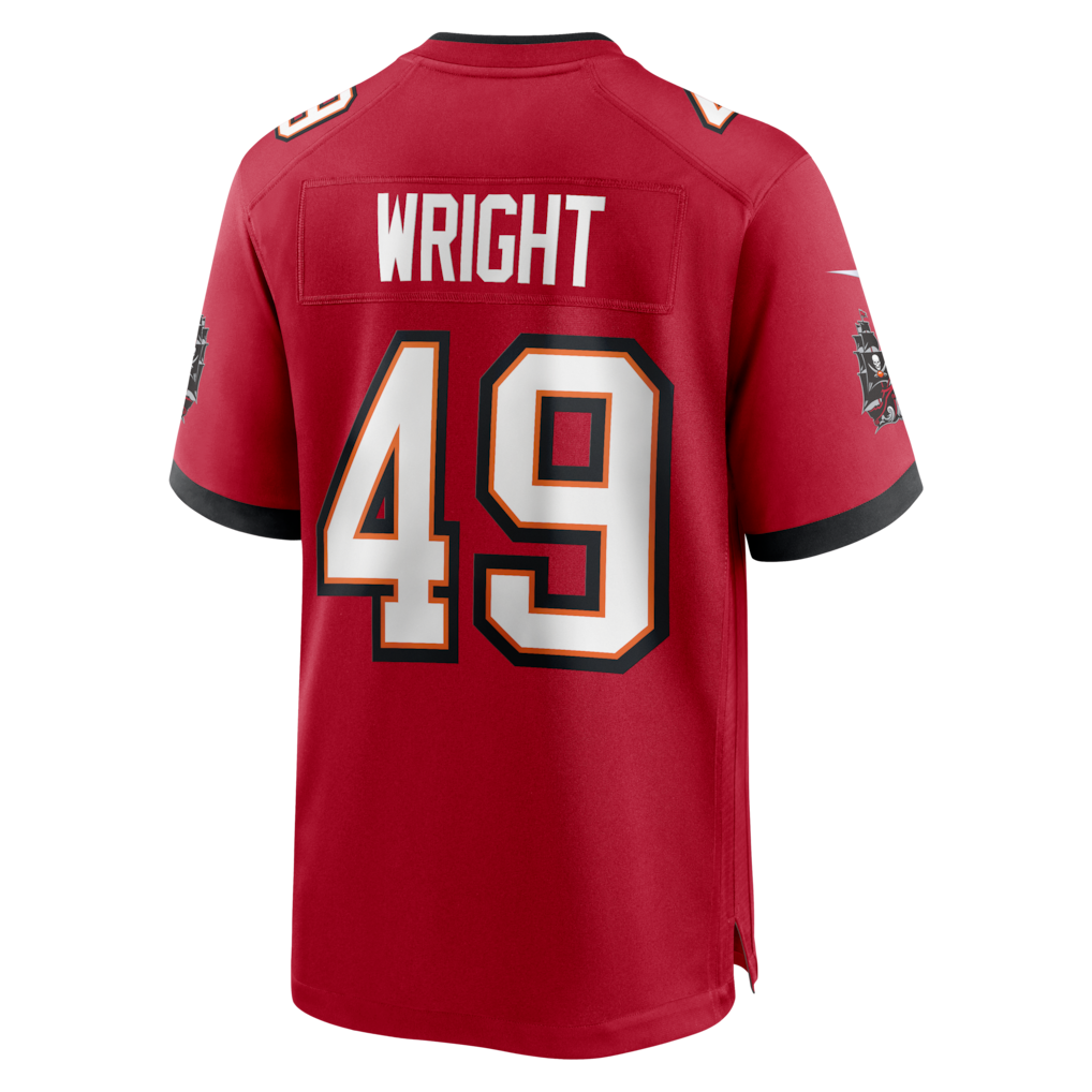 BIPIHUC TB.Buccaneers #49 Owen Wright Red Team Game Jersey