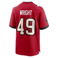 BIPIHUC TB.Buccaneers #49 Owen Wright Red Team Game Jersey