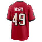 BIPIHUC TB.Buccaneers #49 Owen Wright Red Team Game Jersey