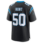 BIPIHUC C.Panthers #50 Robert Hunt Black Retired Player Jersey