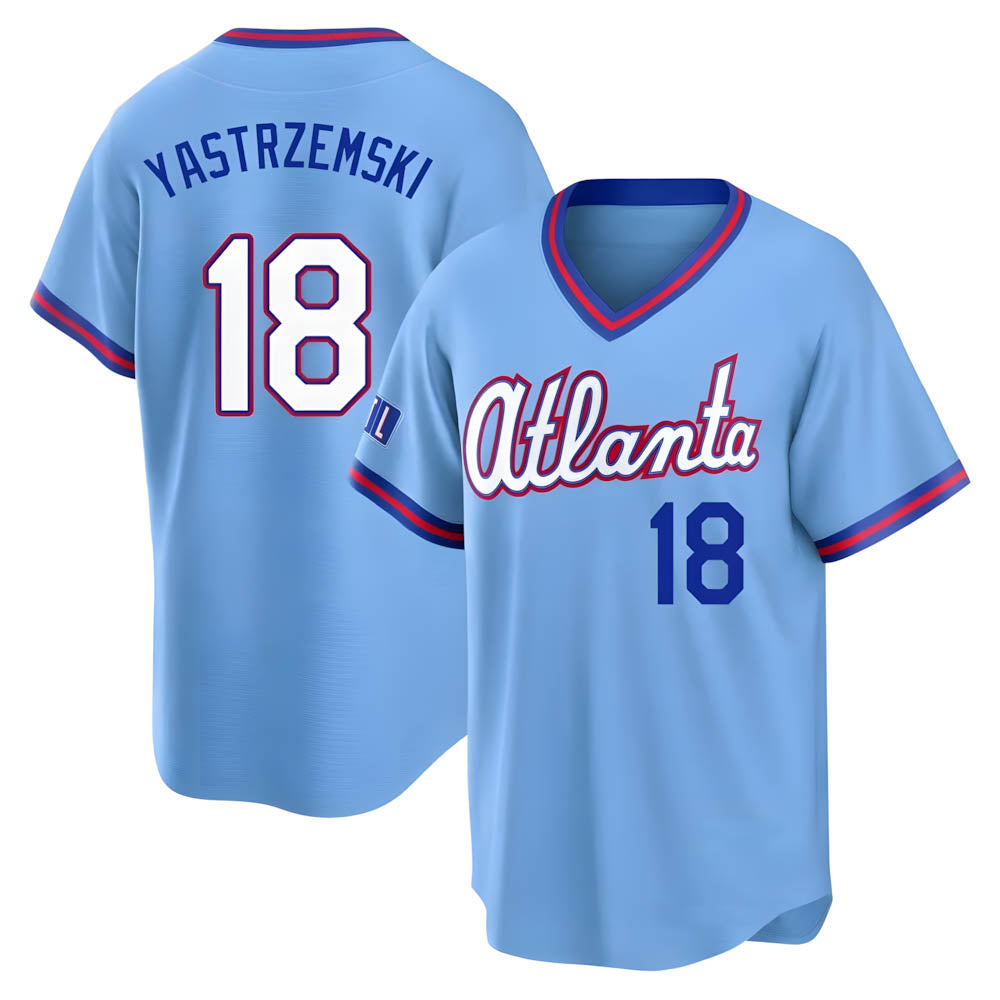 BIPIHUC A.Braves #18 Mike Yastrzemski player Blue Limited Powder 2026 City Connect Stadium Stitched Jerseys