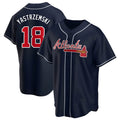 BIPIHUC A.Braves #18 Mike Yastrzemski player Navy Replica Alternate Stitched Jerseys