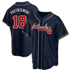BIPIHUC A.Braves #18 Mike Yastrzemski player Navy Replica Alternate Stitched Jerseys