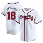 BIPIHUC A.Braves #18 Mike Yastrzemski player White Limited Home Stitched Jerseys
