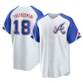 BIPIHUC A.Braves #18 Mike Yastrzemski player White Replica City Connect Stitched Jerseys