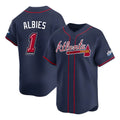 BIPIHUC A.Braves #1 Ozzie Albies Player Navy Limited 2025 Speedway Classic Alternate Stitched Jerseys