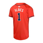 BIPIHUC A.Braves #1 Ozzie Albies Player Red Limited Stitched Jerseys