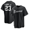 BIPIHUC A.Braves #23 Michael Harris II player Black&White Replica Stitched Jerseys