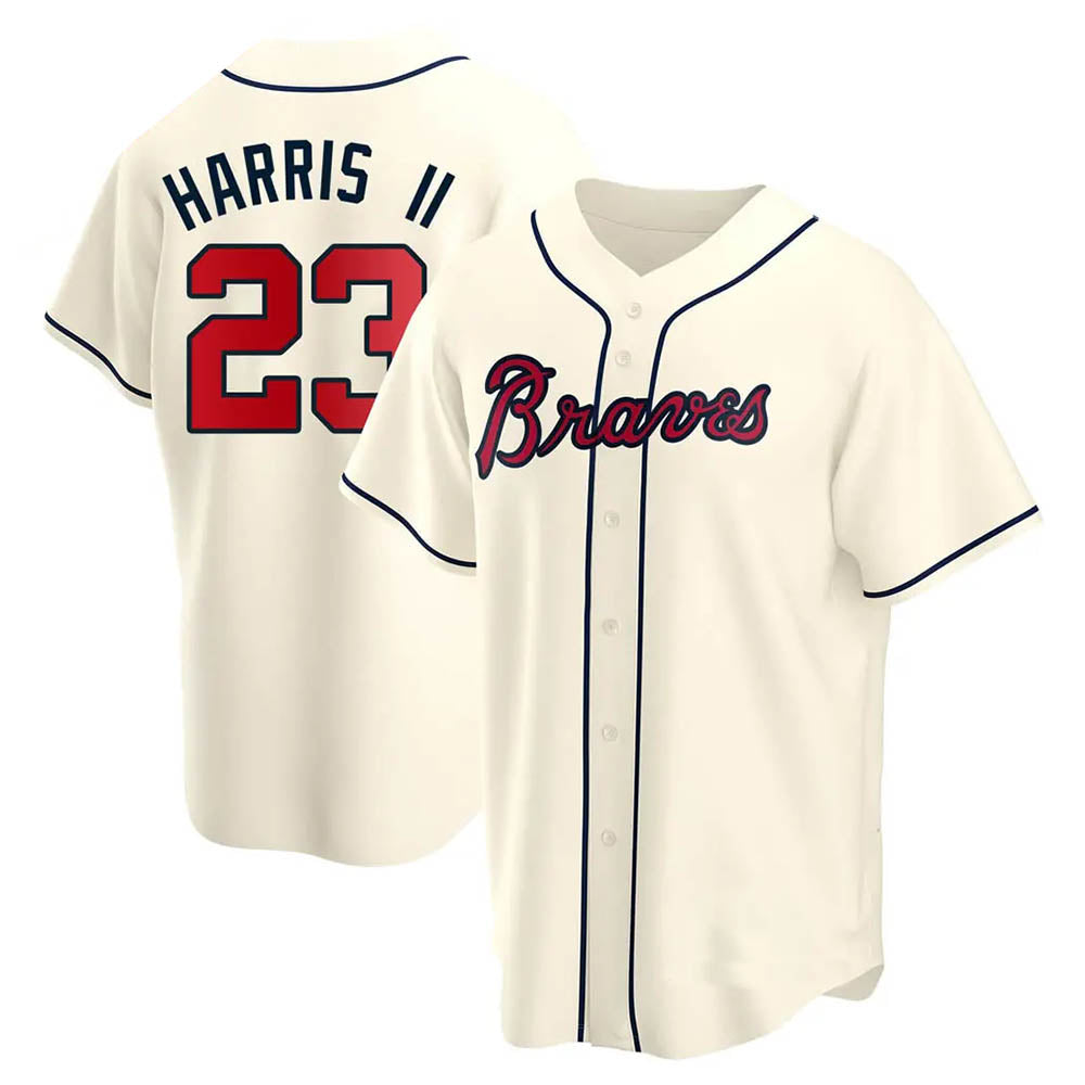 BIPIHUC A.Braves #23 Michael Harris II player Cream Replica Alternate Stitched Jerseys