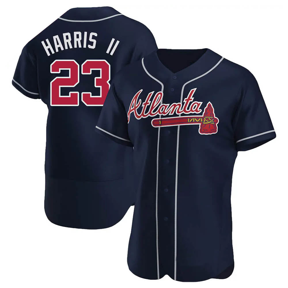 BIPIHUC A.Braves #23 Michael Harris II player Navy Authentic Alternate Stitched Jerseys