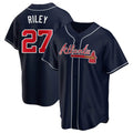 BIPIHUC A.Braves #27 Austin Riley Player Navy Replica Alternate Stitched Jerseys