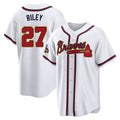 BIPIHUC A.Braves #27 Austin Riley Player White&Gold Replica Program Stitched Jerseys