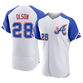BIPIHUC A.Braves #28 Matt Olson Player White Authentic City Connect Stitched Jerseys