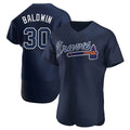 BIPIHUC A.Braves #30 Drake Baldwin player Navy Authentic Alternate Team Stitched Jerseys