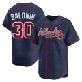 BIPIHUC A.Braves #30 Drake Baldwin player Navy Limited Alternate Stitched Jerseys