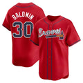 BIPIHUC A.Braves #30 Drake Baldwin player Red Limited Alternate Stitched Jerseys