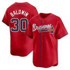 BIPIHUC A.Braves #30 Drake Baldwin player Red Limited Alternate Stitched Jerseys