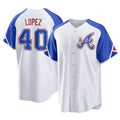BIPIHUC A.Braves #40 Reynaldo Lopez player White Replica City Connect Stitched Jerseys