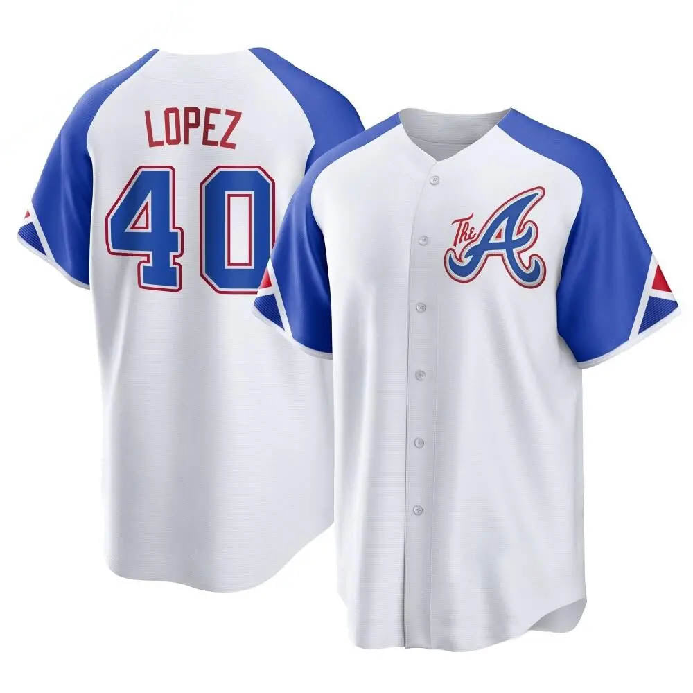 BIPIHUC A.Braves #40 Reynaldo Lopez player White Replica City Connect Stitched Jerseys