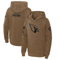 BIPIHUC A.Cardinals Brown Salute To Service Limited Hoodies Blank Player Stitched Jerseys