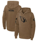 BIPIHUC A.Cardinals Brown Salute To Service Limited Hoodies Blank Player Stitched Jerseys