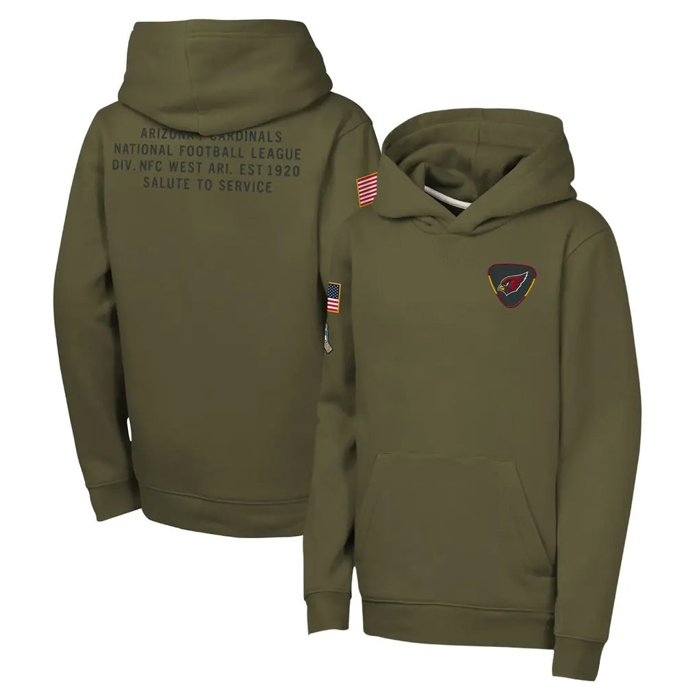 BIPIHUC A.Cardinals Olive 2025 Salute to Service Fleece Hoodie Blank Player Stitched Jerseys