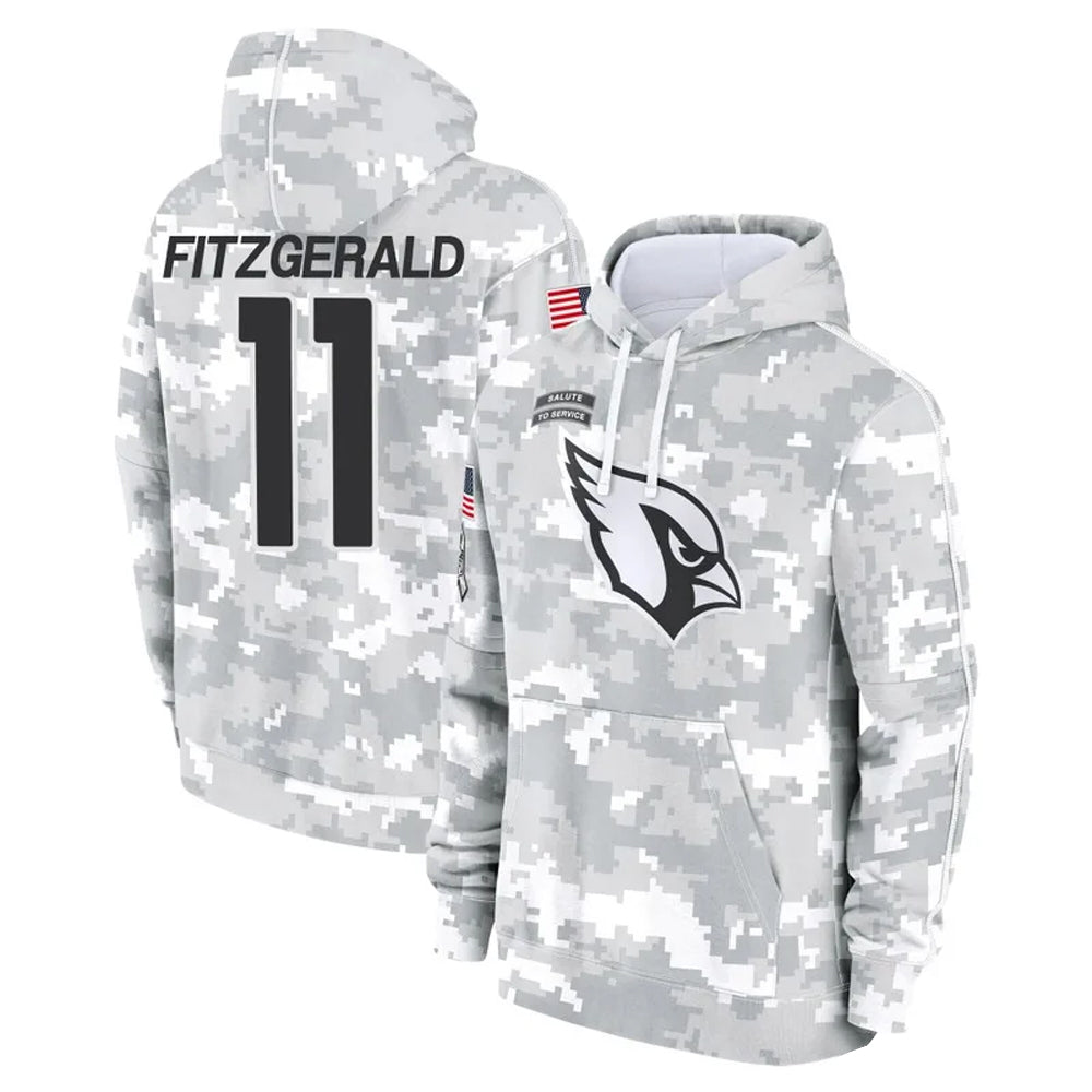 BIPIHUC A.Cardinals #11 Larry Fitzgerald Player Arctic Camo Salute to Service Limited Hoodie Stitched Jerseys