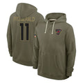 BIPIHUC A.Cardinals #11 Larry Fitzgerald Player Olive Salute to Service Hoodies Stitched Jerseys