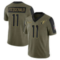 BIPIHUC A.Cardinals #11 Larry Fitzgerald Player Salute To Service Olive Stitched Jerseys