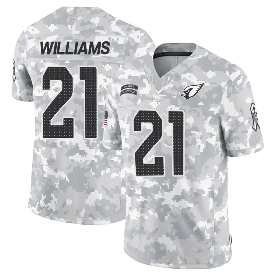 BIPIHUC A.Cardinals #21 Garrett Williams Player Camo Salute to Service Limited Stitched Stitched Jerseys