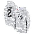 BIPIHUC A.Cardinals #2 Will Johnson Player Camo Salute to Service Hoodies Stitched Jerseys