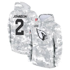 BIPIHUC A.Cardinals #2 Will Johnson Player Camo Salute to Service Hoodies Stitched Jerseys