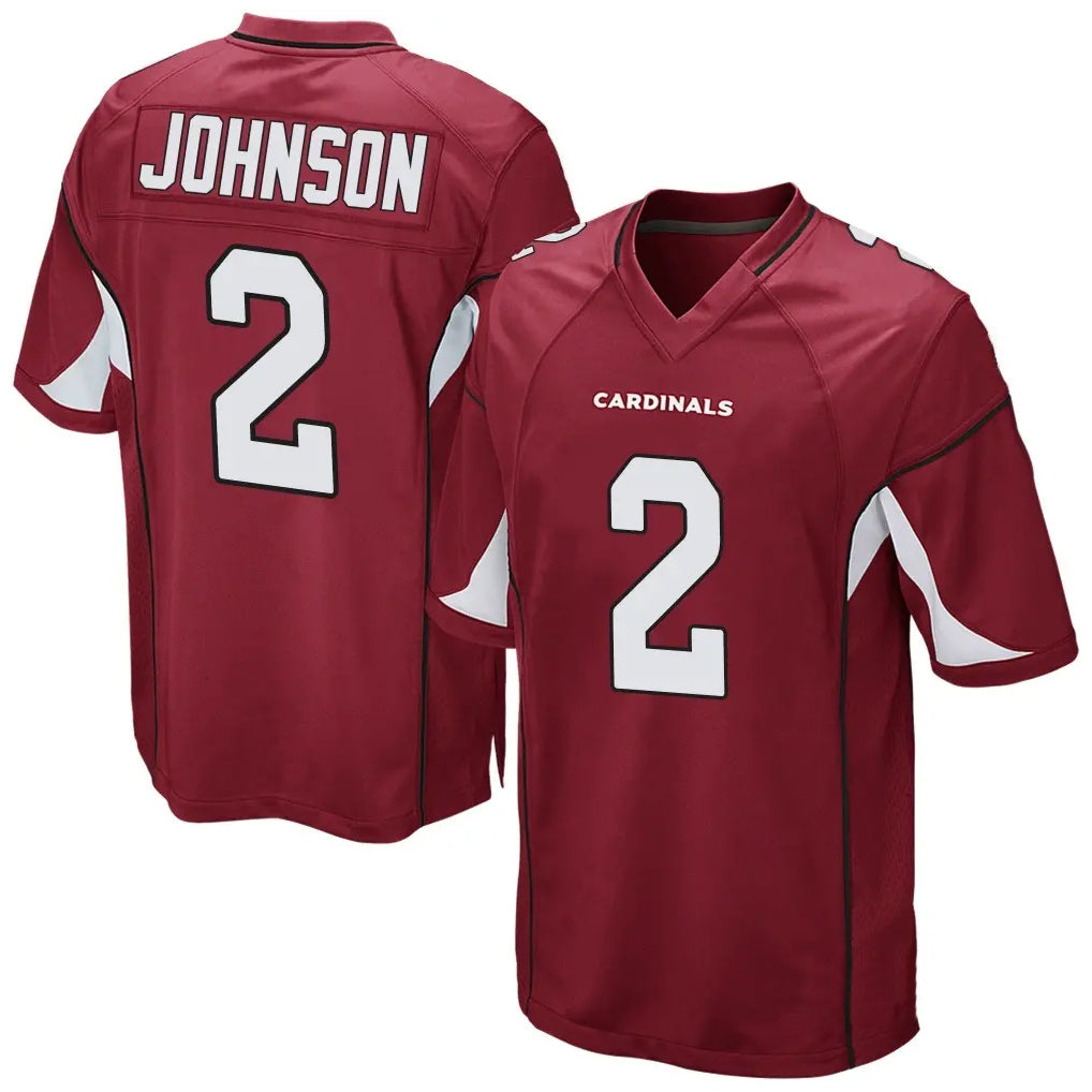 BIPIHUC A.Cardinals #2 Will Johnson Player Cardinal Home Game Stitched Jerseys