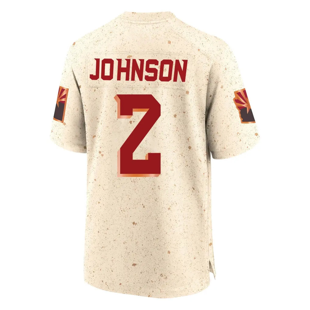BIPIHUC A.Cardinals #2 Will Johnson Player Cream Rivalries Collection Game Stitched Jerseys