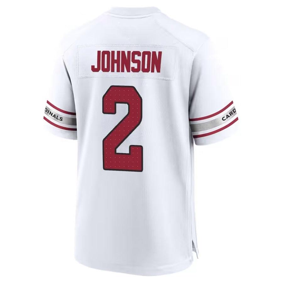 BIPIHUC A.Cardinals #2 Will Johnson Player White Home Game Stitched Jerseys