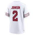 BIPIHUC A.Cardinals #2 Will Johnson Player White Home Game Stitched Jerseys