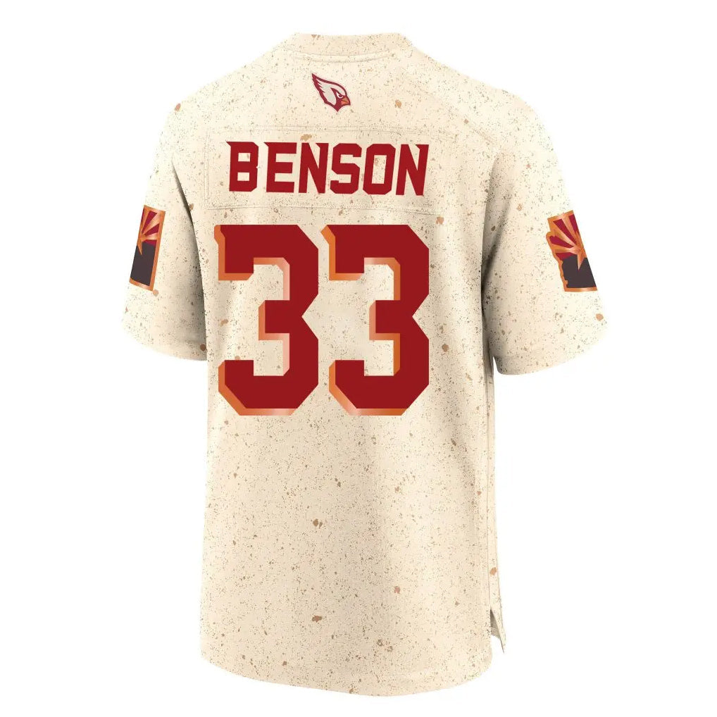 BIPIHUC A.Cardinals #33 Trey Benson Player Cream Rivalries Collection Game Stitched Jerseys
