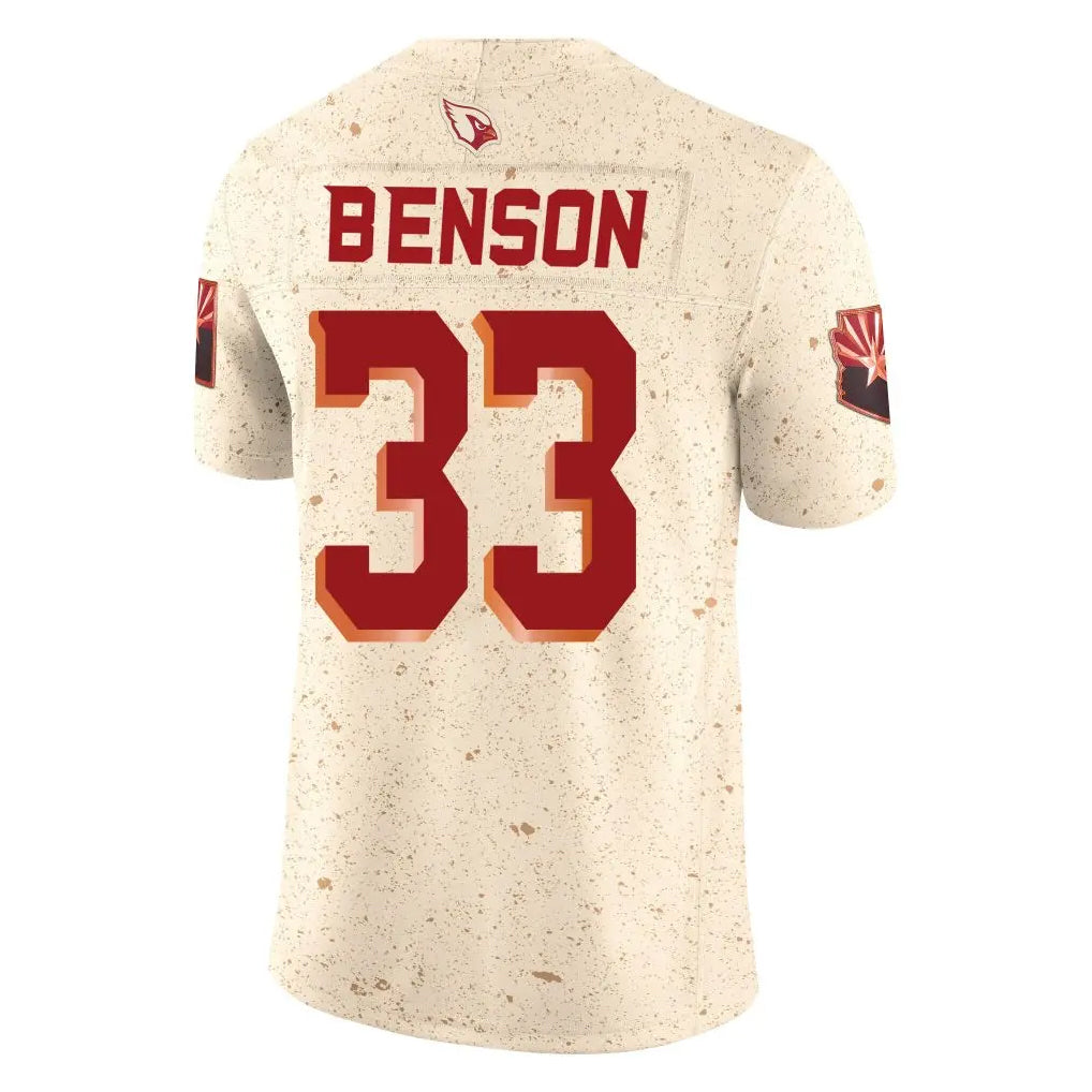 BIPIHUC A.Cardinals #33 Trey Benson Player Cream Rivalries Collection Vapor Limited Home Game Stitched Jerseys