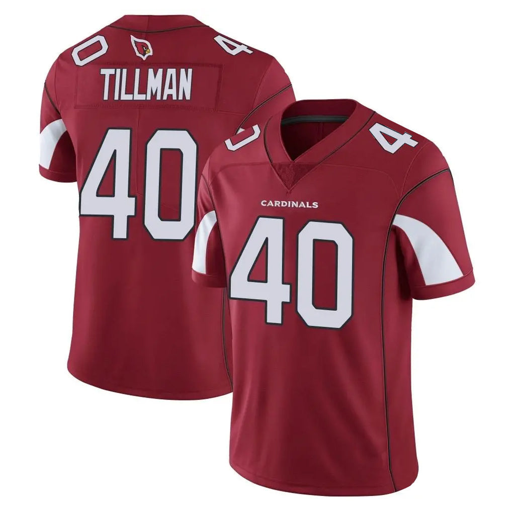 BIPIHUC A.Cardinals #40 Pat Tillman Player Cardinal Vapor Limited Home Game  Stitched Jerseys