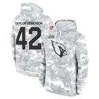 BIPIHUC A.Cardinals #42 Dadrion Taylor-Demerson Player Camo Salute to Service Hoodies Stitched Jerseys